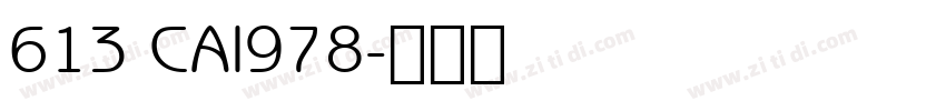 613 CAI978字体转换